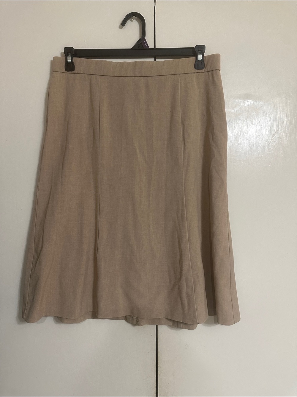 Counterparts Neutral Beige A-Line Skirt